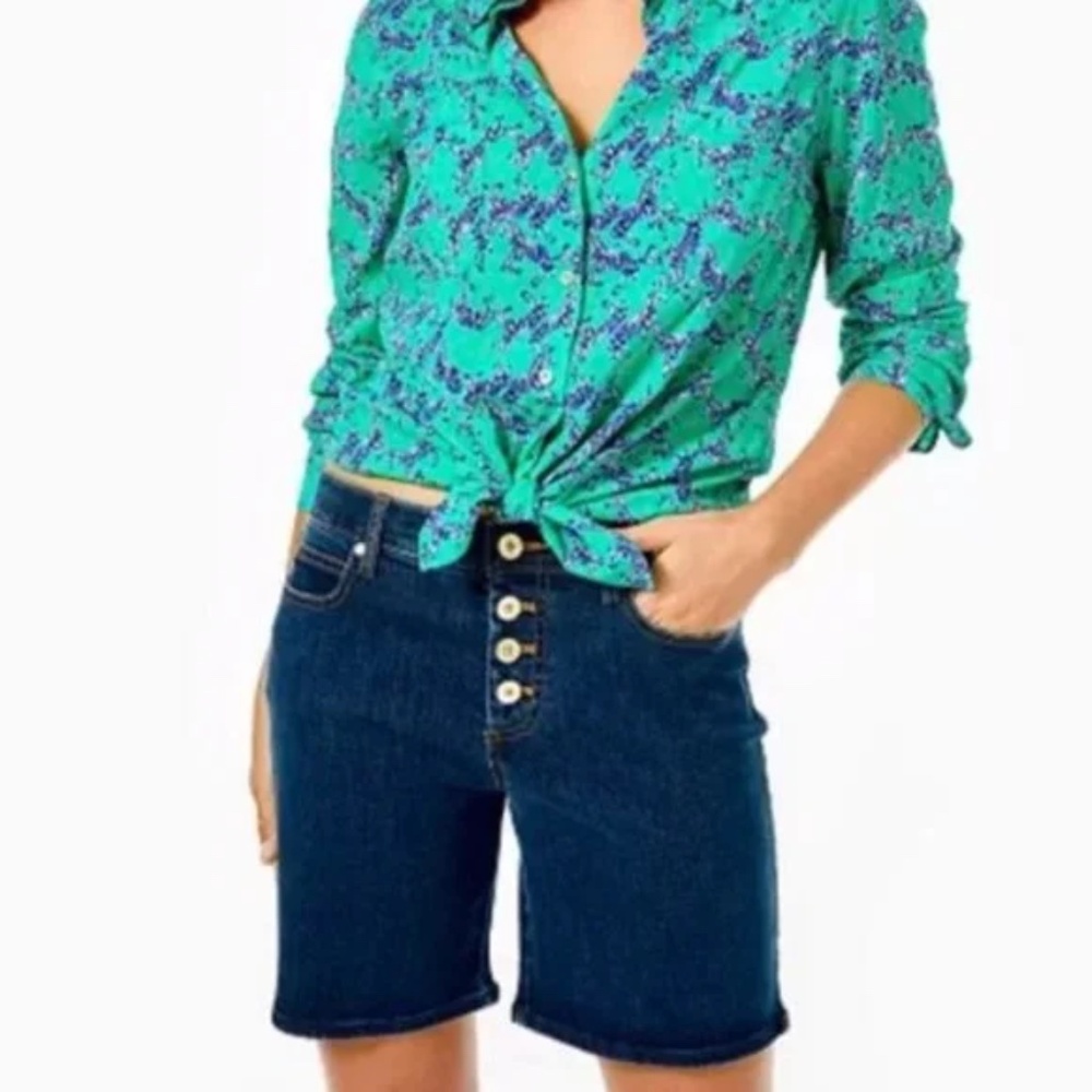 Lilly Pulitzer NWOT Caraway Jean Stretch Shorts (8)